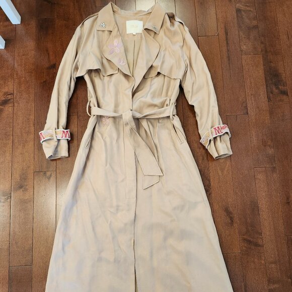Maje Jackets & Blazers - Maje women's beige trench coat in size 36